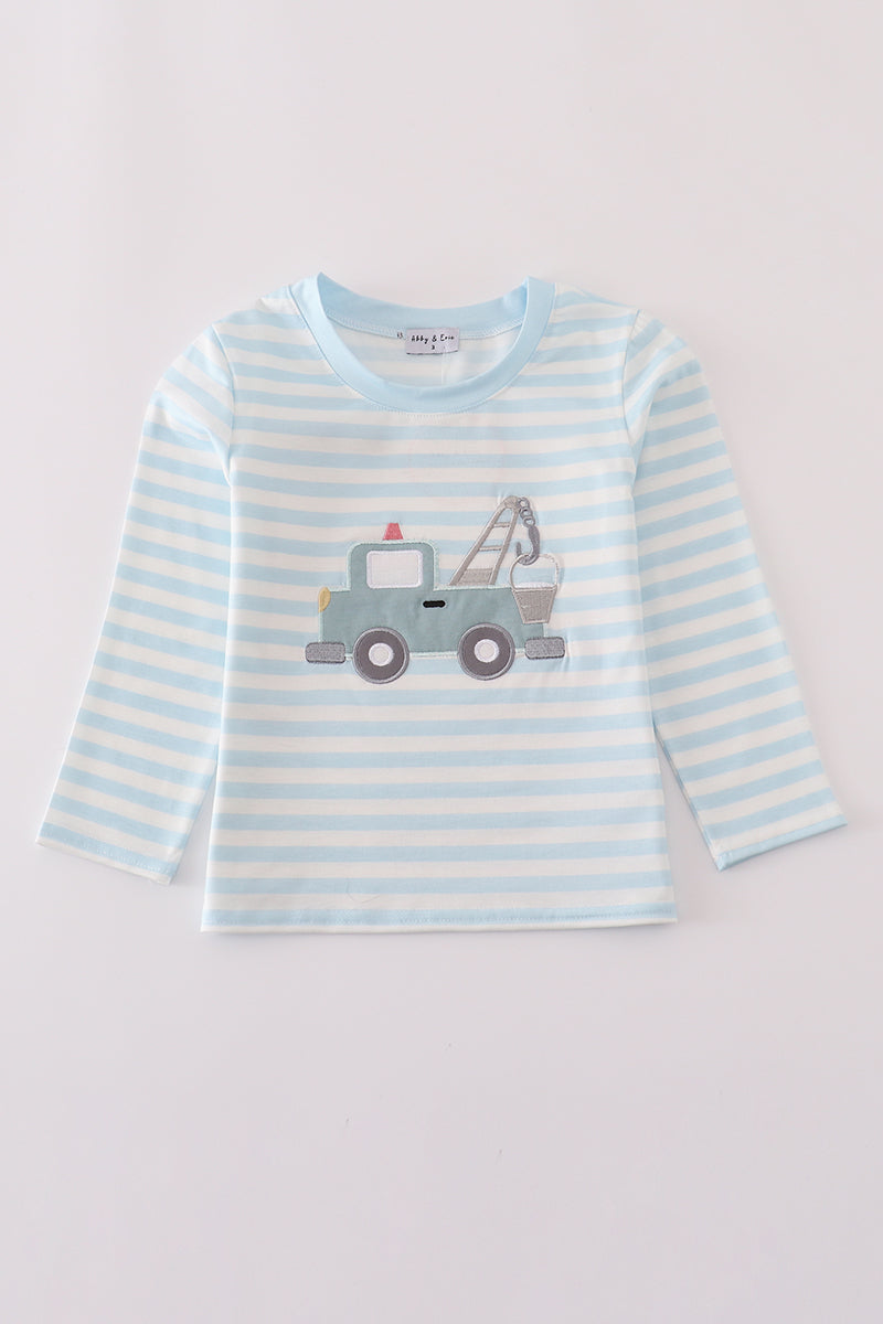 Striped Crane Appliqué Top