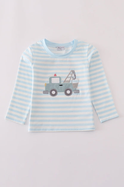 Striped Crane Appliqué Top