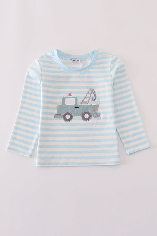 Striped Crane Appliqué Top