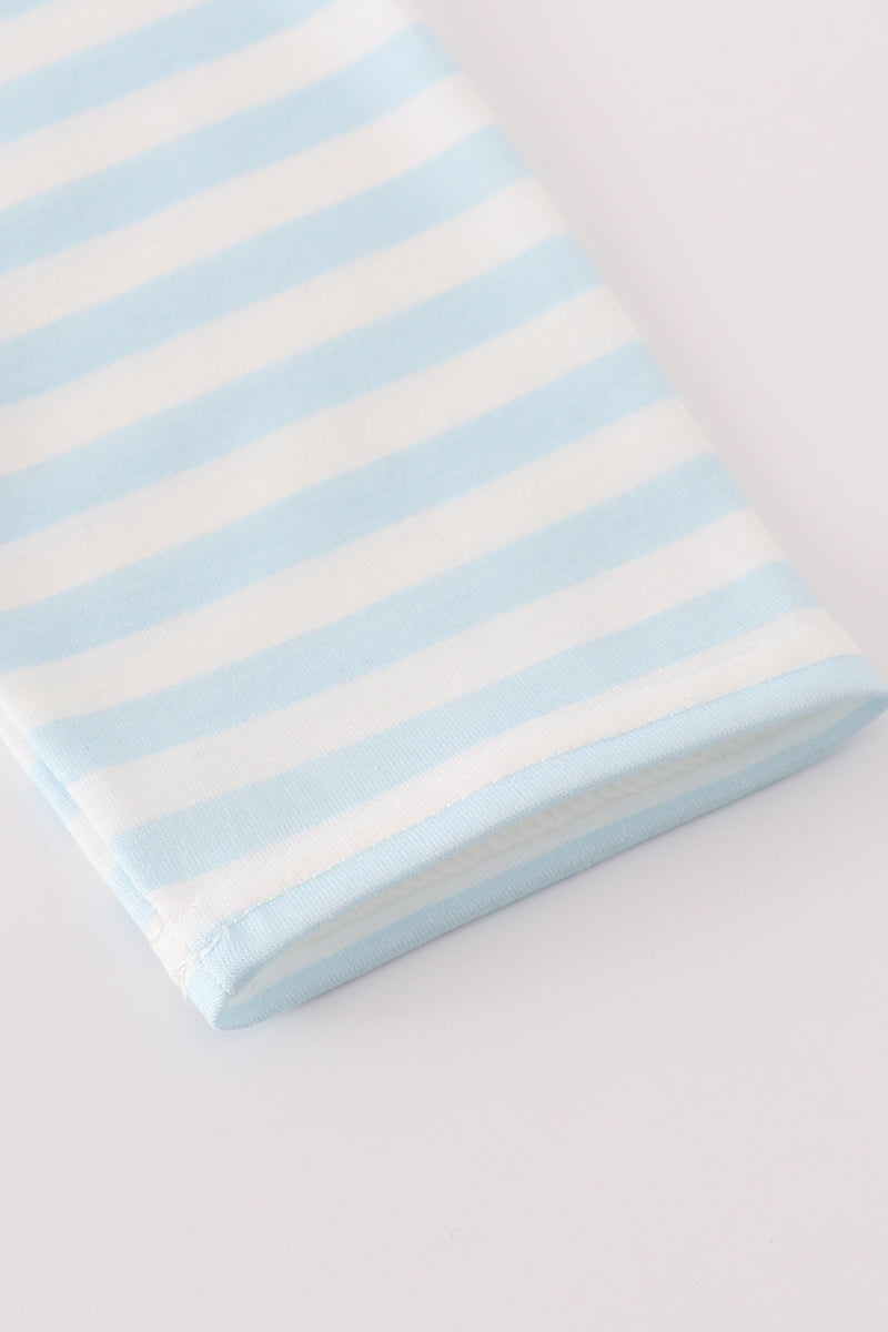 Striped Crane Appliqué Top