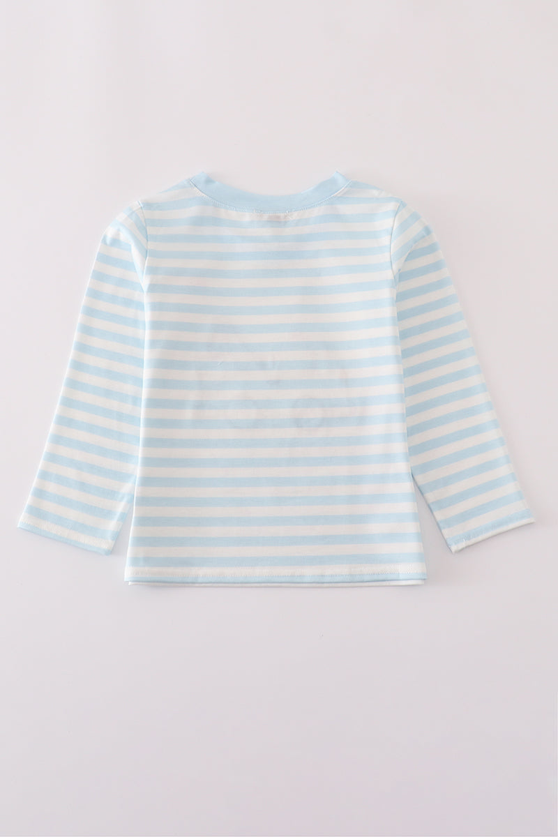 Striped Crane Appliqué Top