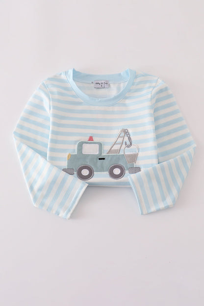 Striped Crane Appliqué Top