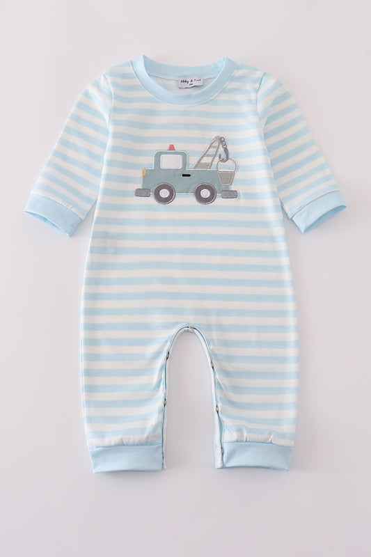 Striped Appliqué Crane Romper