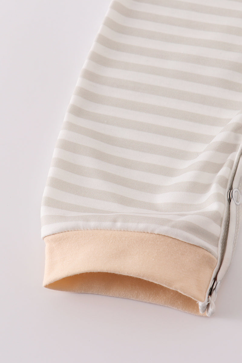 Baby Bulldozer Stripe Romper – Soft & Playful Everyday Outfit