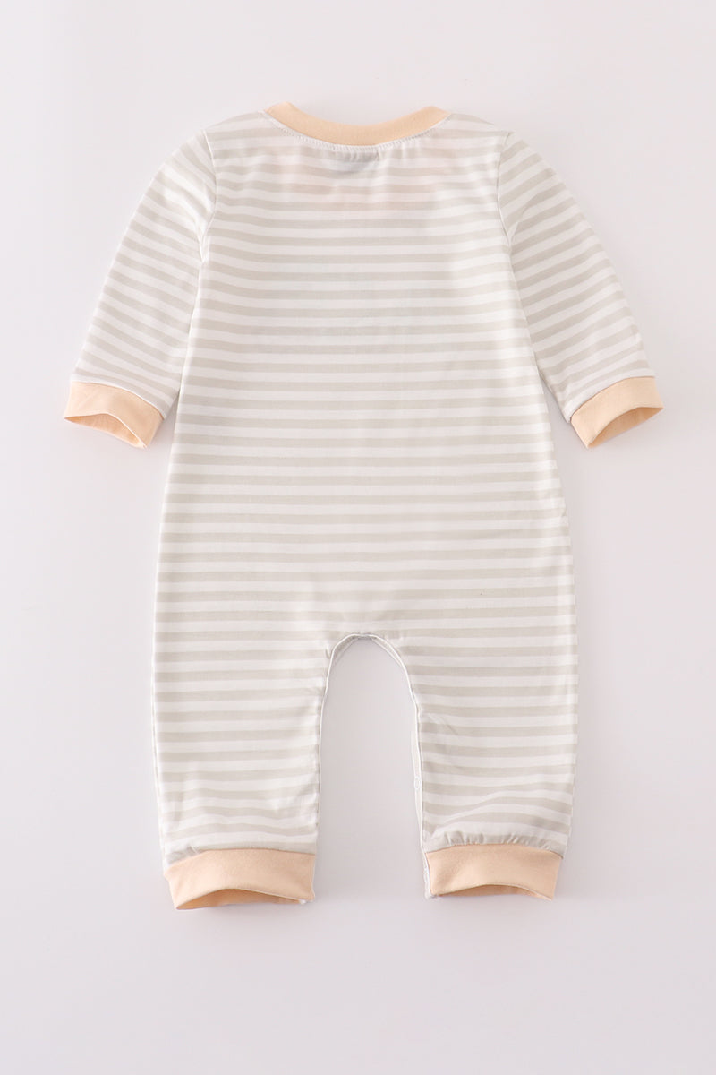 Baby Bulldozer Stripe Romper – Soft & Playful Everyday Outfit