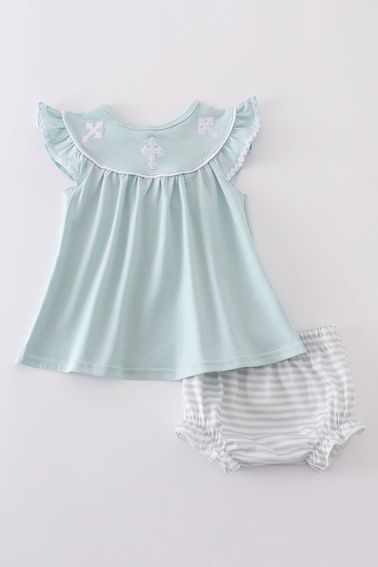 Cross Embroidered Set