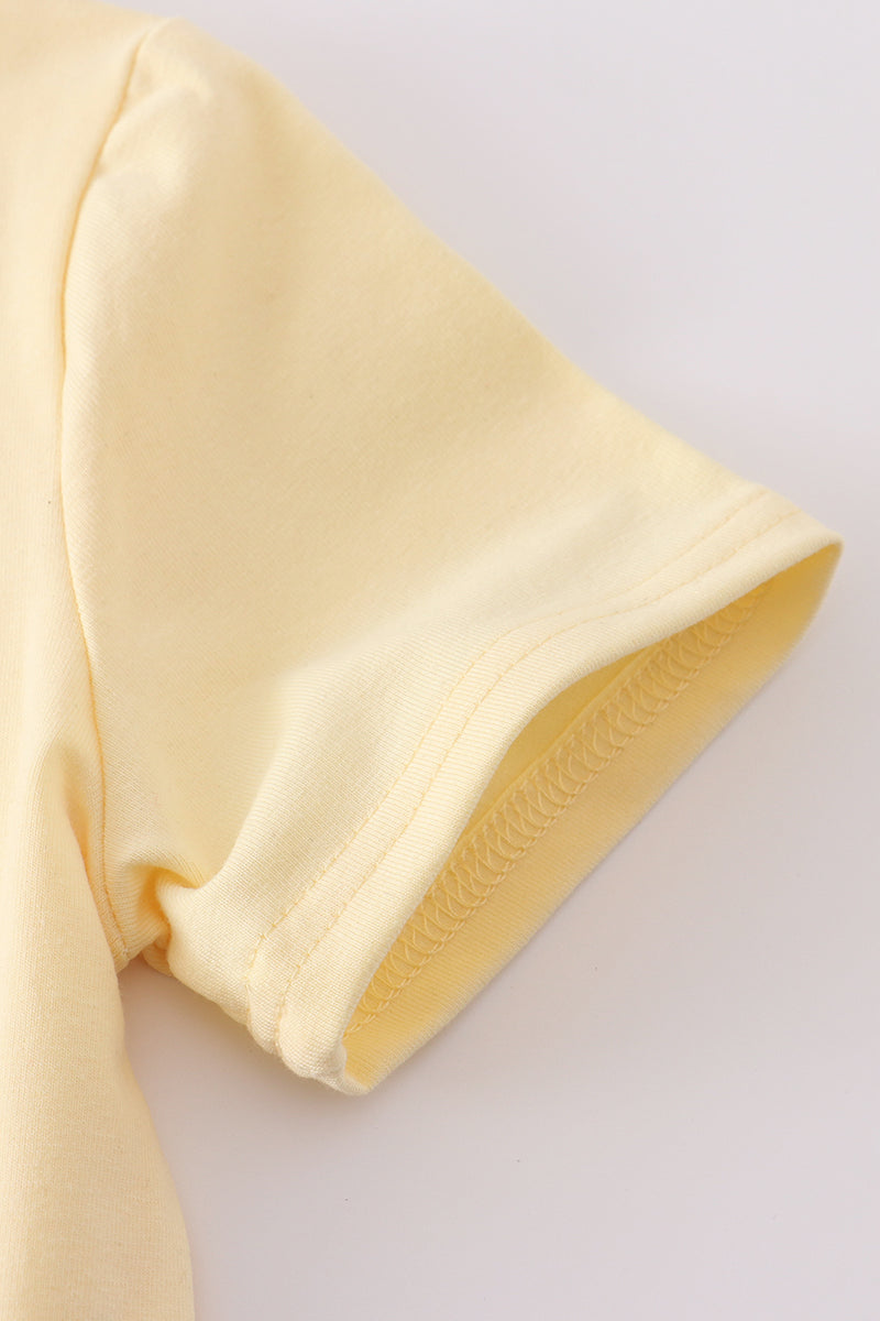 Dump Truck Appliqué T-Shirt – Yellow