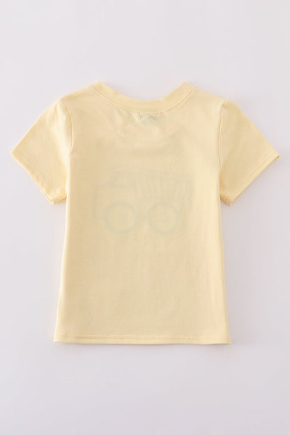 Dump Truck Appliqué T-Shirt – Yellow