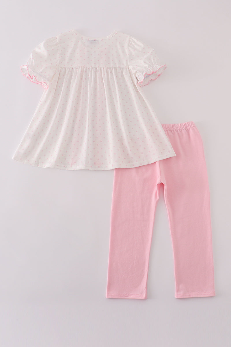Sweetheart Pink Bow Tunic & Legging Set