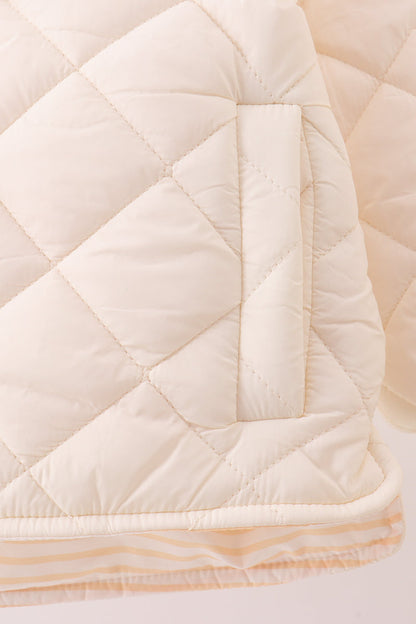 Cream Quilted Everyday Jacket