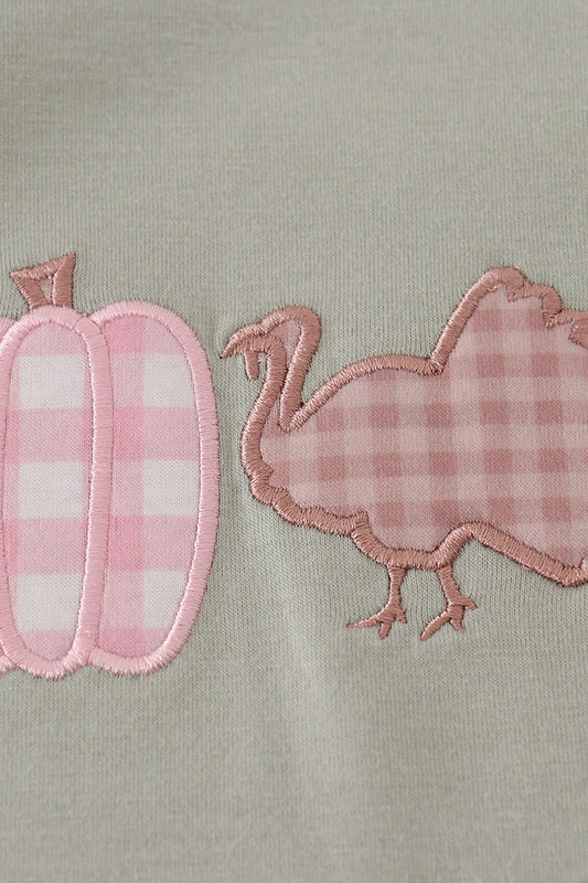 Pumpkin Appliqué Turkey Dress