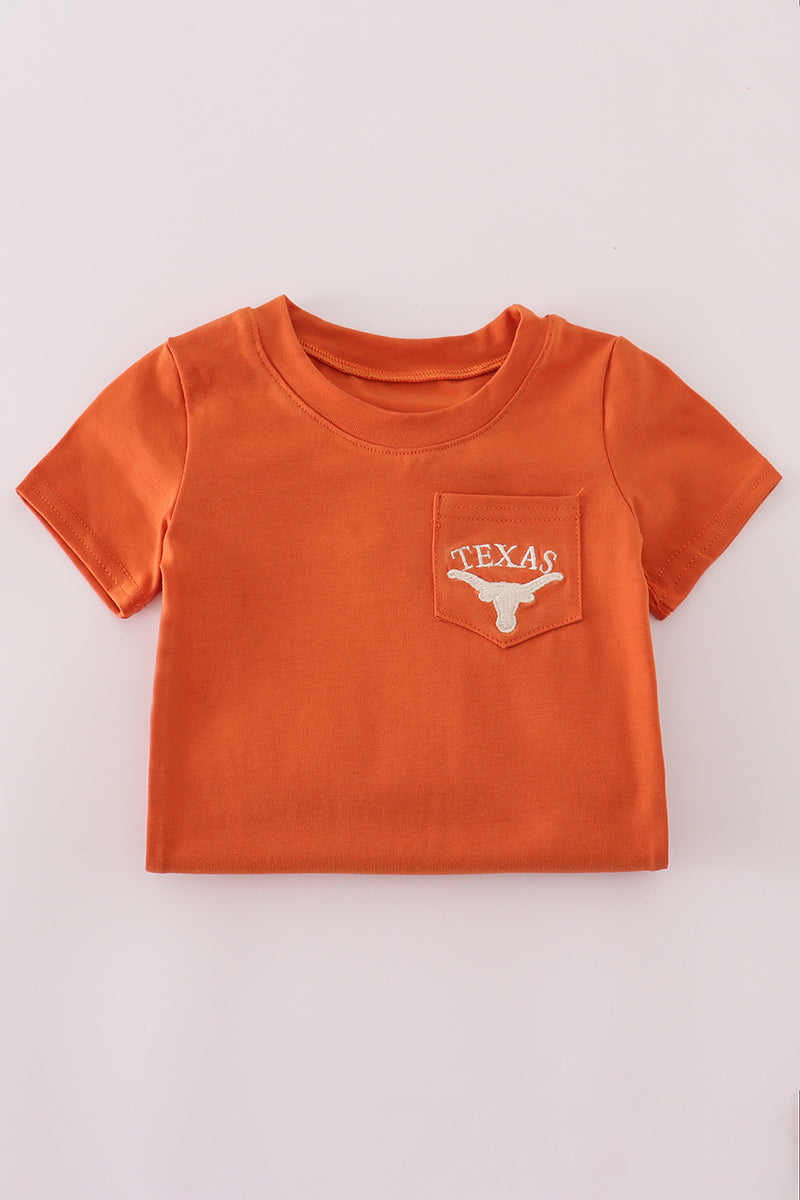 Rust Texas Embroidered Romper