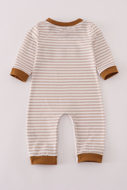 Striped Duck Embroidered Romper