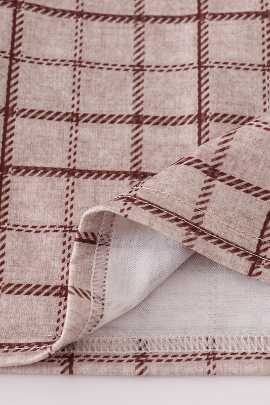 Collared Plaid Bloomer Set