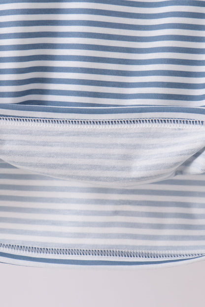 Striped “Blessed” Long Sleeve Top