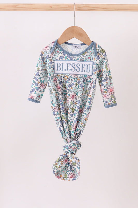 Blue Floral Blessed Gown