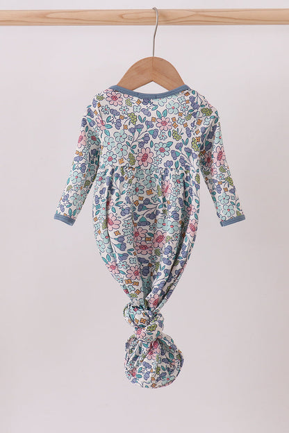 Blue Floral Blessed Gown