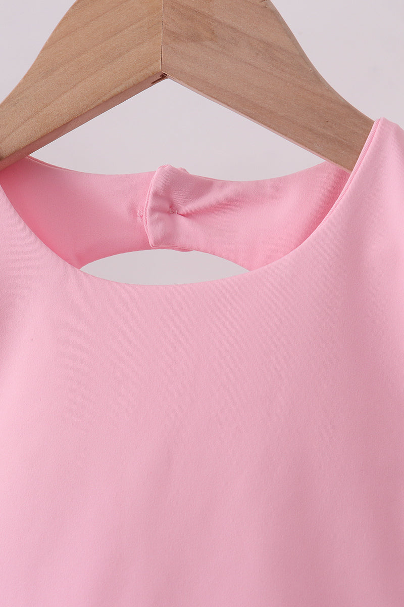 Pink Scalloped Active Skort Set