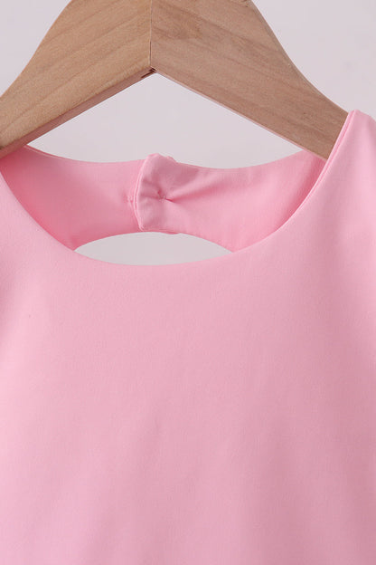 Pink Scalloped Active Skort Set