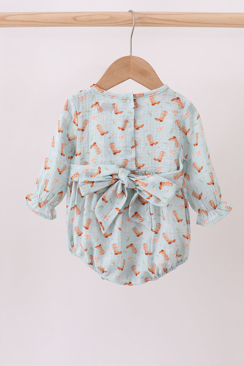 Boots Bubble Romper - Long Sleeve