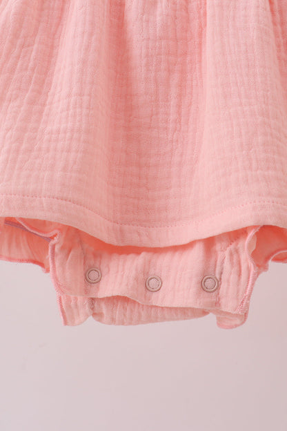 Ruffle Bubble Romper – Soft Pink