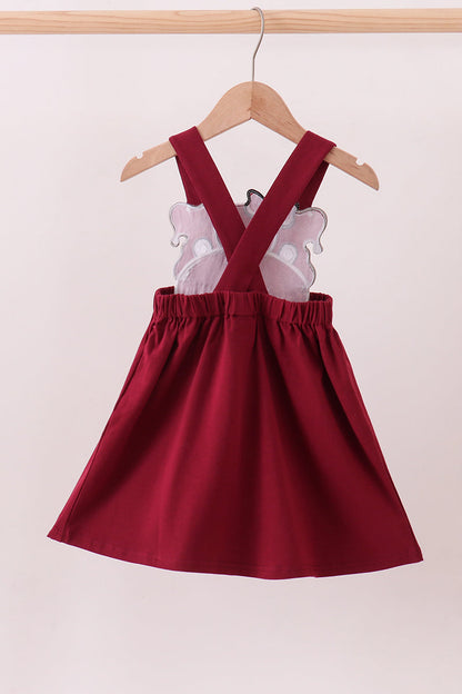 Bulldog Bow Appliqué Dress