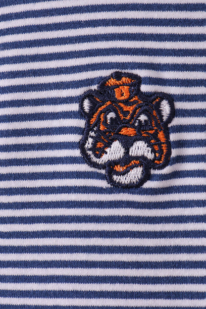 Striped Tiger Embroidered Dress