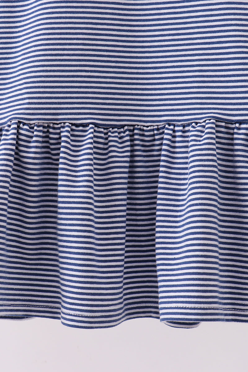 Striped Tiger Embroidered Dress