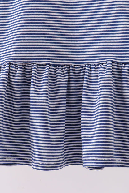 Striped Tiger Embroidered Dress