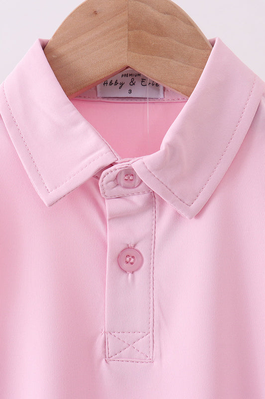 Pink Everyday Knit Collared Tank