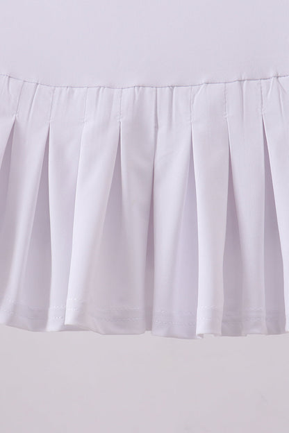 White Pleated Skort