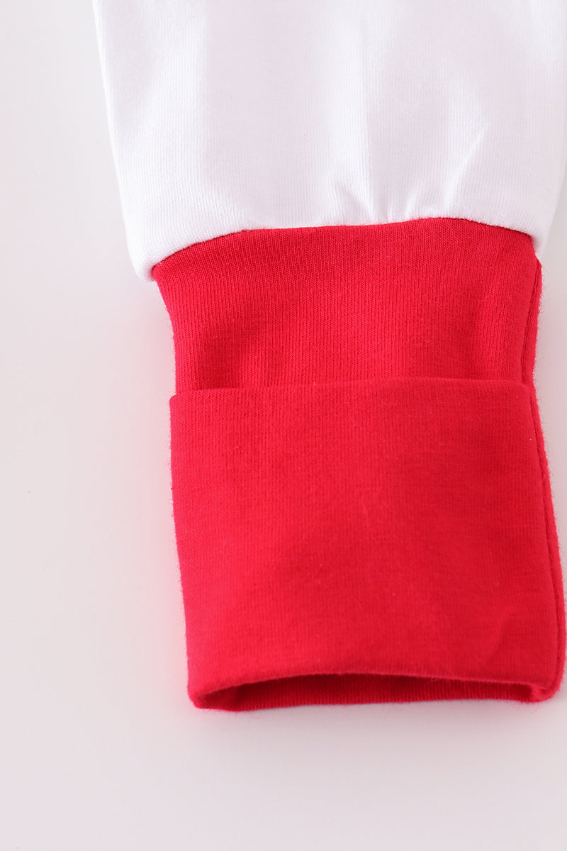 Red Ruffle Zip Romper