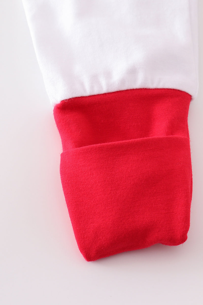 Red Ruffle Zip Romper