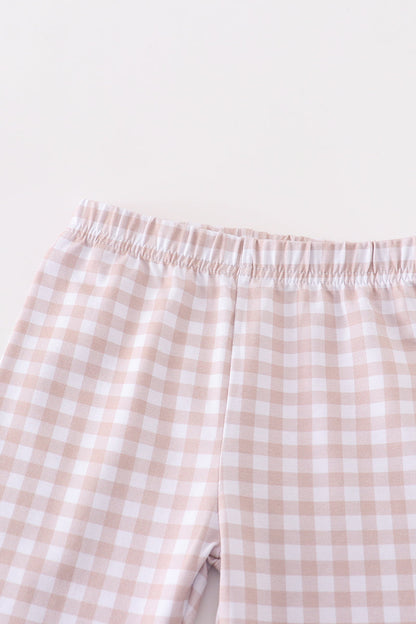 Sage Ruffle Tunic & Gingham Ruffle Legging Set