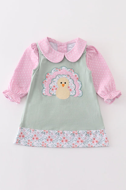Pretty in Pink & Green Turkey Dress