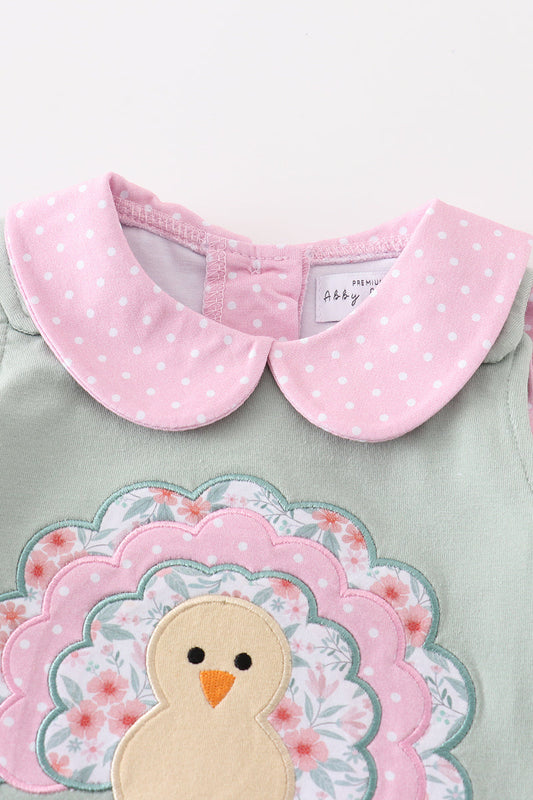 Pretty in Pink & Green Turkey Dress