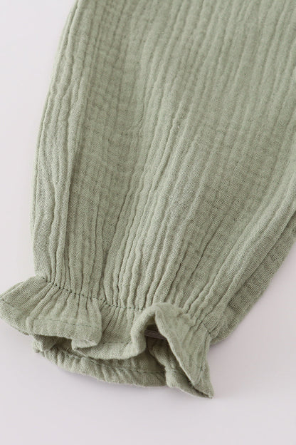 Sage Green Ruffle Strap Top & Pant Set – Baby & Toddler Girls