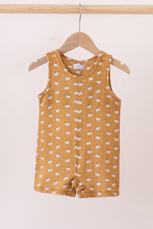 Pumpkin Print Sleeveless Jon Jon