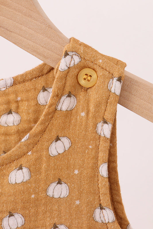 Pumpkin Print Sleeveless Jon Jon