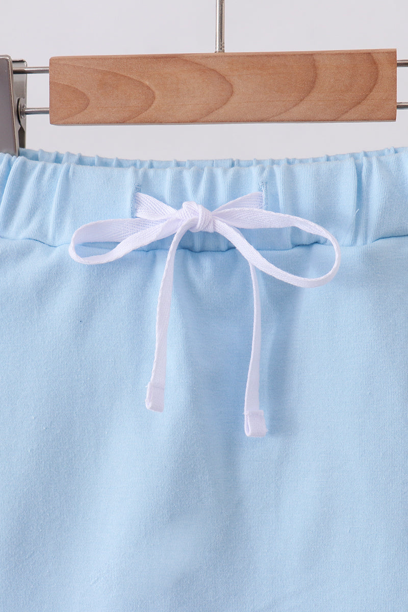 Scallop Hem Skort - Carolina Blue