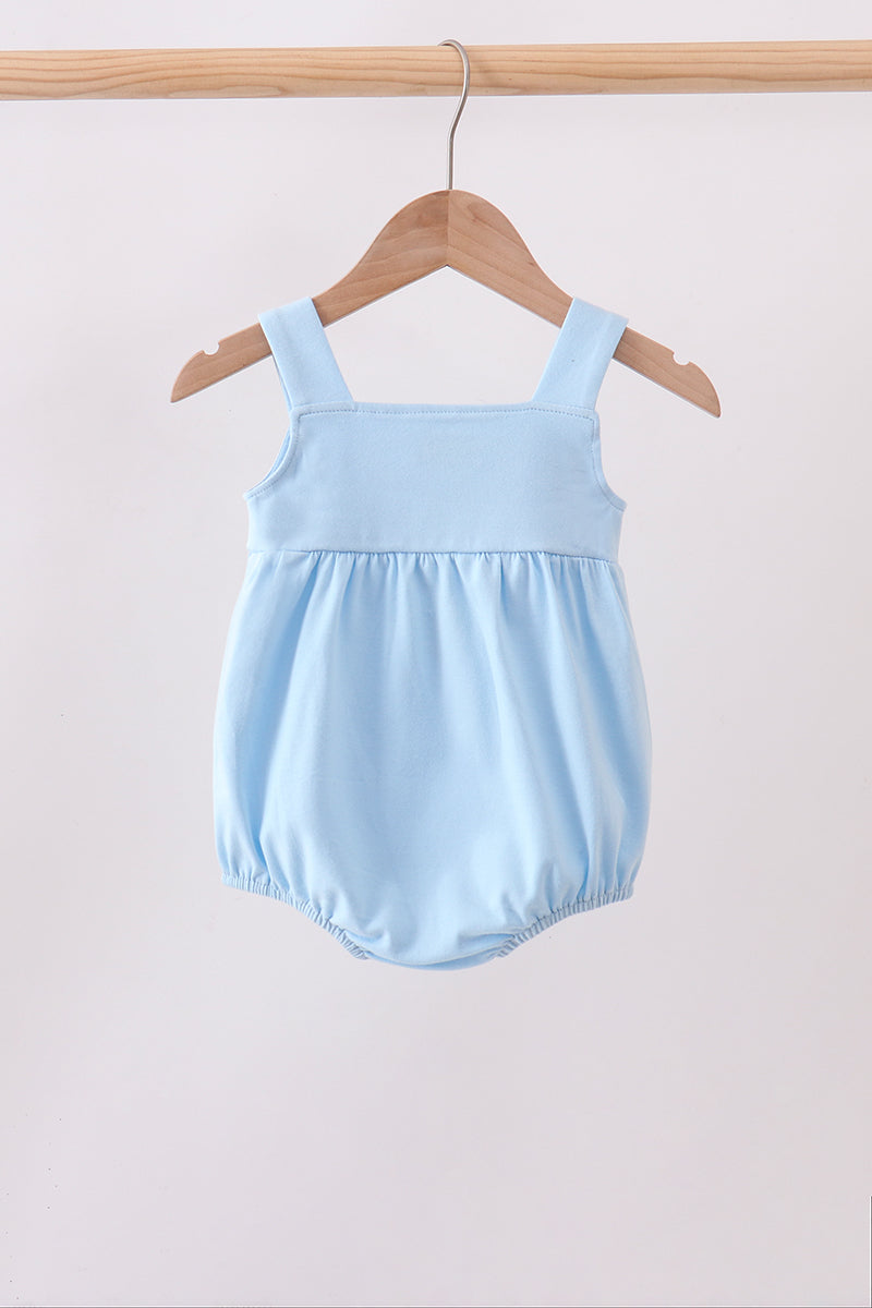 Football Appliqué Bubble- Light Blue