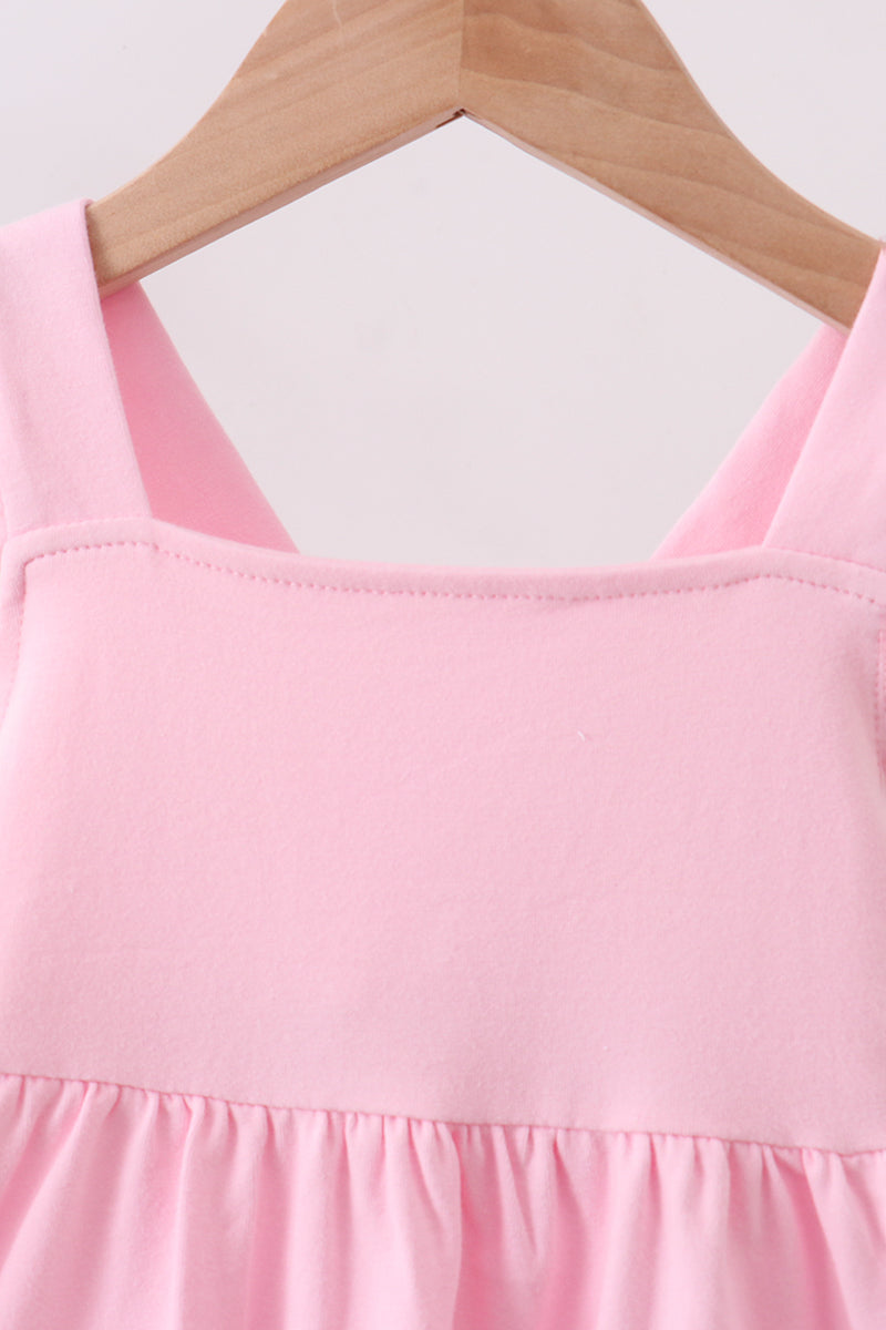 Football Appliqué Dress - Pink