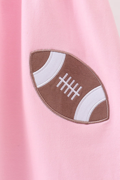 Football Appliqué Dress - Pink