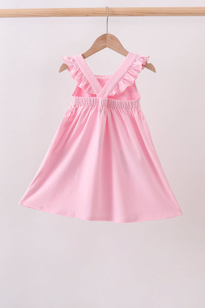 Football Appliqué Dress - Pink