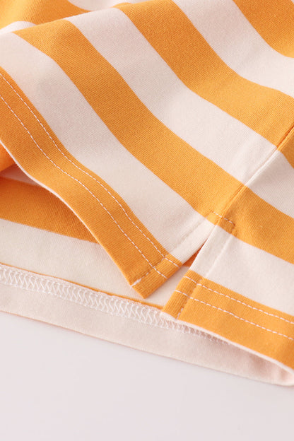 Golden Stripe Long Sleeve Pocket Tee