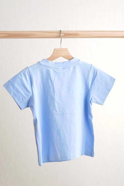 Light Blue Smocked Cross T-Shirt – Boys’ Christian Tee
