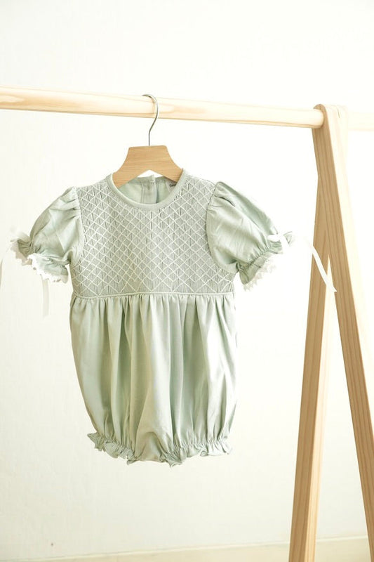 Hand-Smocked Sage Bubble
