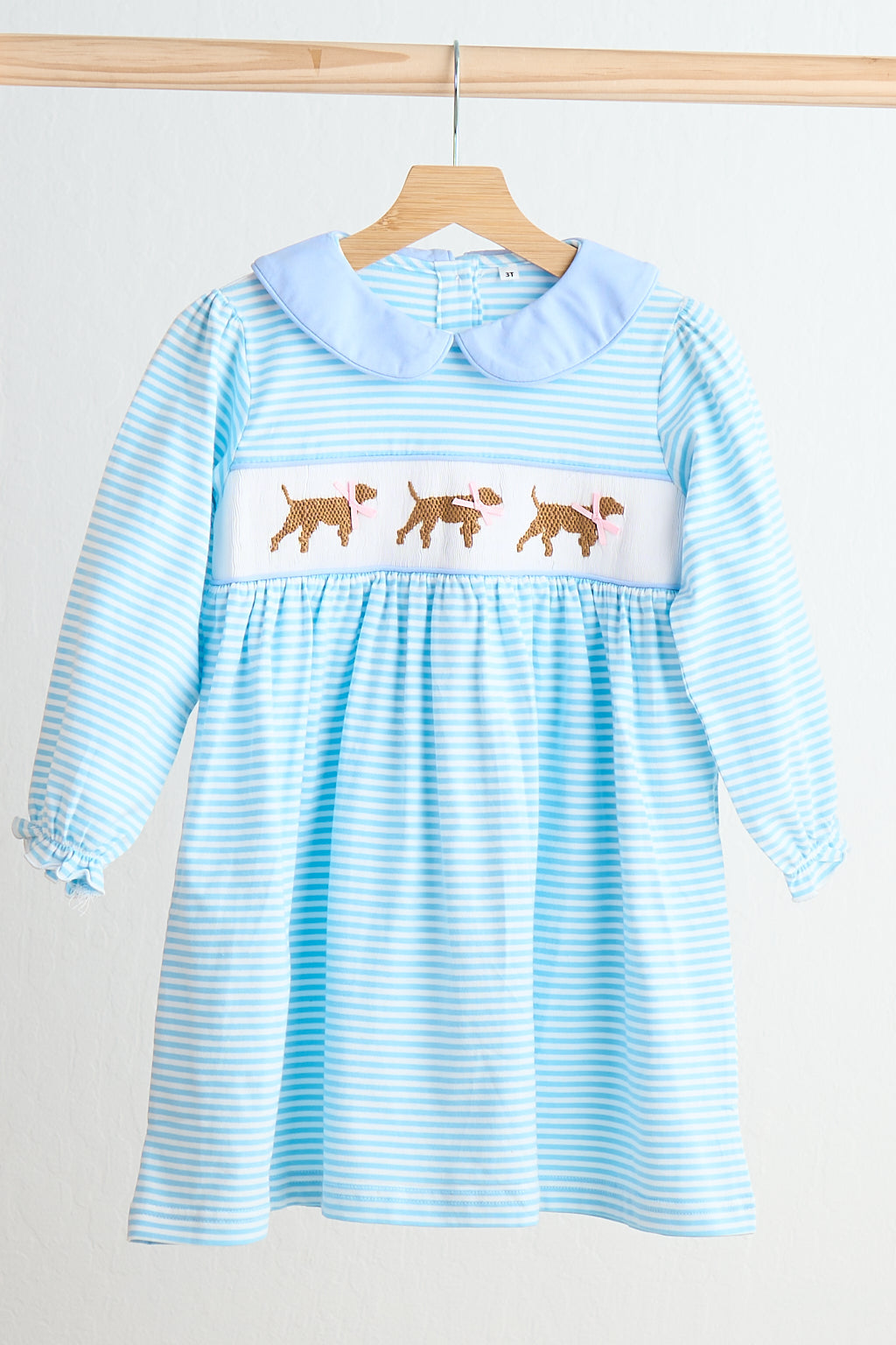 blue striped toddler dress
smocked dress
long sleeve baby girl drespuppy s
embroidered dog dress for girls
boutique fall dresses for toddlers