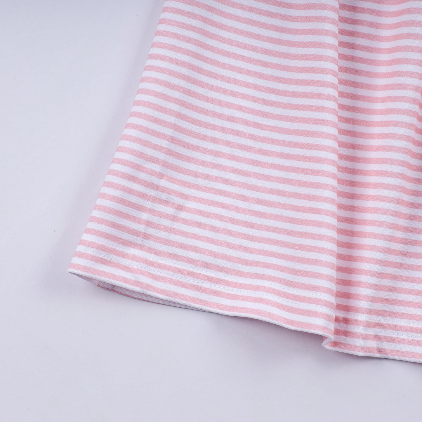 Pink Candy Cane Bow Smocked Ruffle Dress