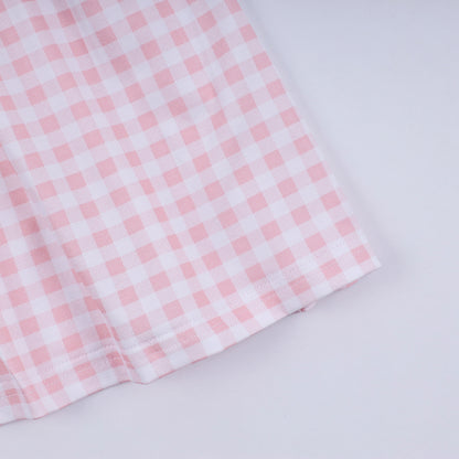 Mouse Ears Smocked Gingham Ruffle Dress